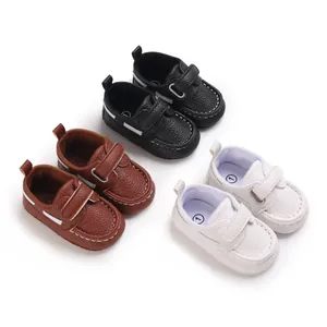 Baby Junge Casual Lauflernschuhe Kleinkind Weiche Sohle PU Leder Klettverschluss Erstlingsschuhe Frühling Herbst Schuhe