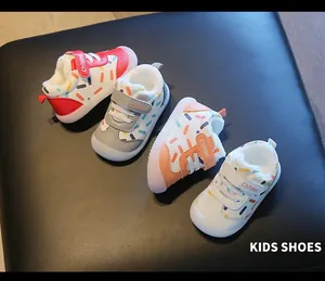 Colorful confetti print toddler winter shoes with warm fleece lining and velcro straps
