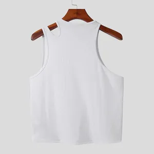 Close-up of white ribbed tank top featuring a stylish and modern shoulder cutout detail.