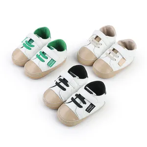 Three pairs of soft sole baby prewalker shoes for infants aged zero to one year old