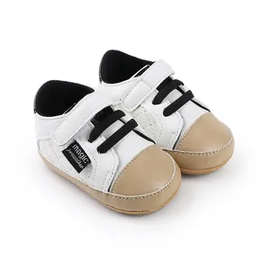 Premium quality white and beige baby pre-walker sneakers for infants aged 0-1 year old
