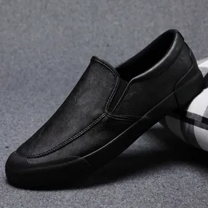 Herren Casual Mikrofaser Leder Slipper Fleece Gefüttert Warme Winterschuhe Slipper Rutschfest Flach Bequeme Freizeit Schuhe