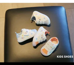 Comfortable toddler walking shoes with soft jelly soles and cute rocket space pattern details