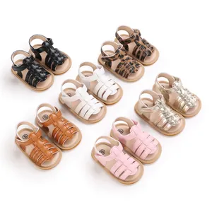 Sommer Säugling Baby Sandalen Weiche Sohle Lauflernschuhe Für Neugeborene Jungen Mädchen Atmungsaktiv PU Leder Kleinkind Schuhe