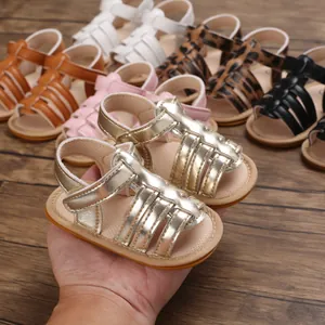 Variety of non-slip baby walking sandals for infants 0-1 year old in summer colors