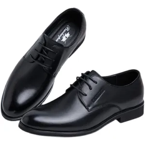 Chaussures richelieu classiques en cuir noir pour hommes, idéales pour le travail formel