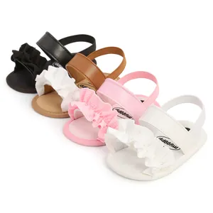 Süße Baby Mädchen Sandalen mit weicher Sohle und Rüschen in verschiedenen Farben