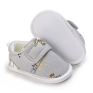 Chaussures de marche bébé à semelle souple avec imprimé chat et semelle antidérapante