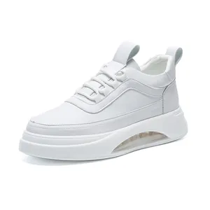 Zapatillas blancas para hombre con suela de cámara de aire cómoda y elegante