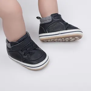 Dunkelblaue Lauflernschuhe für Baby Jungen mit weichen rutschfesten Sohlen