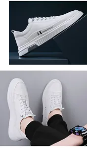 Close-up detail of trendy white men's casual sneakers with 'Fashion Astronaut' text.