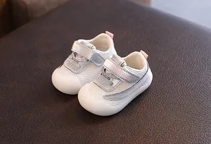 Détails de chaussures de marche bébé en maille respirante avec semelle souple antidérapante