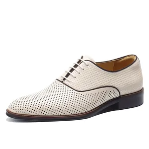 Chaussures Oxford homme en cuir respirant style British business casual avec semelle souple