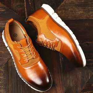 Herren Damen Casual Flyknit Sneakers Mikrofaser Leder Nähte Leichte EVA Sohle Atmungsaktive Sport Wanderschuhe Brüniertes Finish