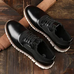 Professionelle schwarze Herren-Freizeitschuhe aus Flyknit mit leichter EVA-Sohle