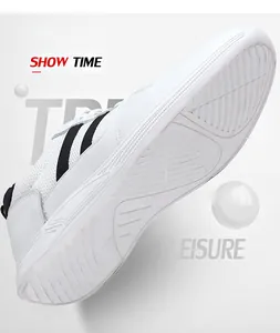 Detailed view of white mesh and leather elevator sneakers for men with thick sole