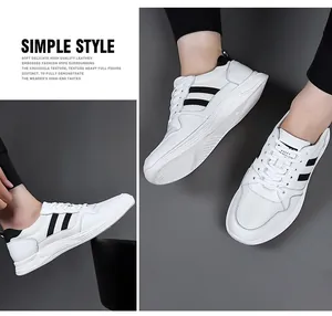 Detail view of men's white leather mesh sneakers with hidden 6cm height increase