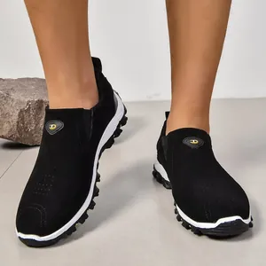 Chaussures de loisirs noires pour hommes avec semelles antidérapantes