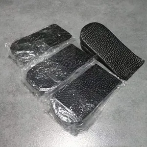 Talonnettes grandissantes confortables en texture cuir noir pour toutes les chaussures
