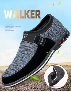 Vue détaillée des chaussures décontractées en fly-knit avec semelle flexible