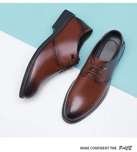 Klassische braune Business-Schuhe für Herren aus Leder mit stilvoller Schnürung.