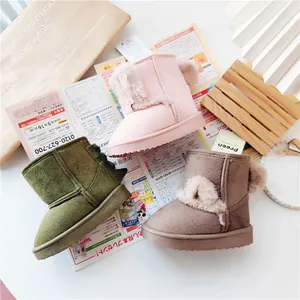 Cozy winter children's snow boots with cute animal ears and thick warm lining in multiple colors.