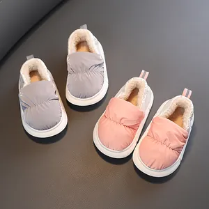 Kinder Winter Wasserdichte Baumwollschuhe Plüsch Verdickt Warm Rutschfest Hausschuhe Für Jungen Mädchen Kinder Schuhe