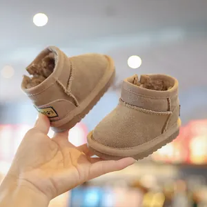 Bottes de neige chaudes pour bébé avec doublure en polaire douce