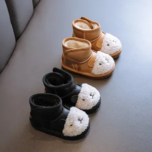 Winter Säugling Schneestiefel Verdickt Warm Laufhilfe Schuhe Niedlich Cartoon Lamm Rutschfest Mikrofaserleder Baby Stiefel Für Kleinkind Mädchen