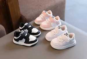 Detailed view of infant soft-sole walking sneakers in various colors for 0-3 years old