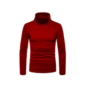 Sottogola da uomo a lupetto rosso slim fit a maniche lunghe per autunno e inverno