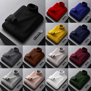 Collezione di maglioni dolcevita da uomo in tredici eleganti tinte unite