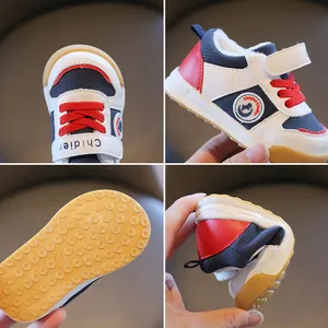 Warme baby-loopschoenen met fleecevoering en antislipzool, 4 gedetailleerde weergaven