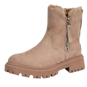 Women's warm winter snow boots featuring a thick lug sole and cozy faux fur lining