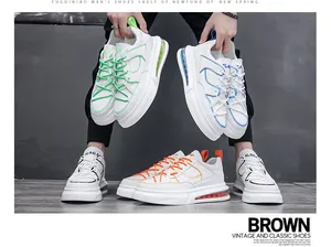 Elegantes zapatillas con cámara de aire para hombre en varios colores para primavera