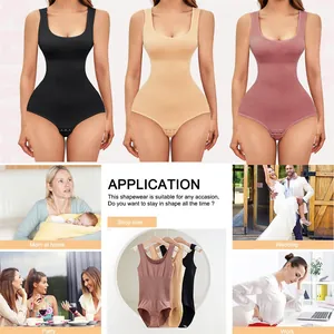 Seamless shapewear bodysuit for tummy control and butt lifting in various lifestyle scenes