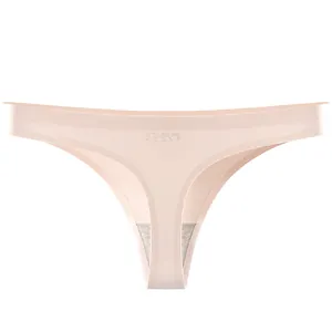 Perizoma senza cuciture in seta di ghiaccio da donna, T-back invisibile a vita bassa.