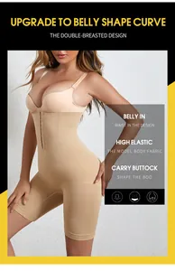 Nahtlose Shapewear mit hoher Taille und zweireihigem Hakenverschluss für Bauchkontrolle