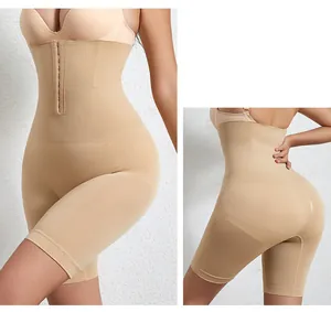 Nahtlose Miederhose mit hohem Bund und Hakenverschluss zur Bauchkontrolle und Formung