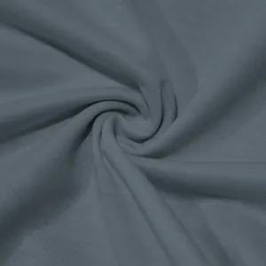 Close-up macro view of the greyish-blue breathable knit fabric for men's casual hooded vest