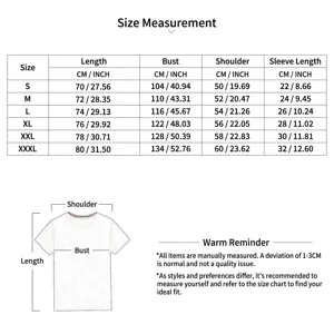 Comprehensive size guide for men's short sleeve polo shirt in CM and INCH units