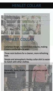 Amerikanisches Vintage-Henley-Shirt für Herren, nahtlos gewebt, mit Dreiknopfleiste