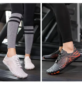 Detailed view of breathable non-slip wading shoes for outdoor fitness and beach use