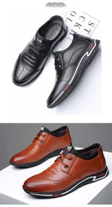 Comparativa de zapatos casuales para hombre en negro y marrón con cordones y alza