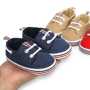 Zachte canvas baby loopschoenen voor baby's van 0-1 jaar in verschillende felle kleuren