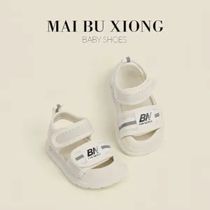 Maibuxiong Toddler Boys Girls Casual Summer Sandals Non-Slip Crash-Proof Toe Walking Shoes Hook Loop Baby First Walker Shoes