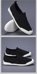 Detailansicht der atmungsaktiven schwarzen Herren-Mesh-Slipper mit weißen Sohlen