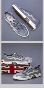 Dettaglio delle scarpe casual da uomo in mesh traspirante grigio su sfondo decorativo