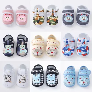 Baby Loopschoentjes Zachte Zool Ademend Katoen Peuterschoenen Voor Jongens Meisjes Cartoon Konijn Houndstooth Patroon Antislip Schoenen