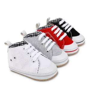 Ademende Canvas Baby Loopschoentjes Antislip Zachte Zool Peuter Eerste Stapjes Sneakers Casual Schoenen Jongens Meisjes